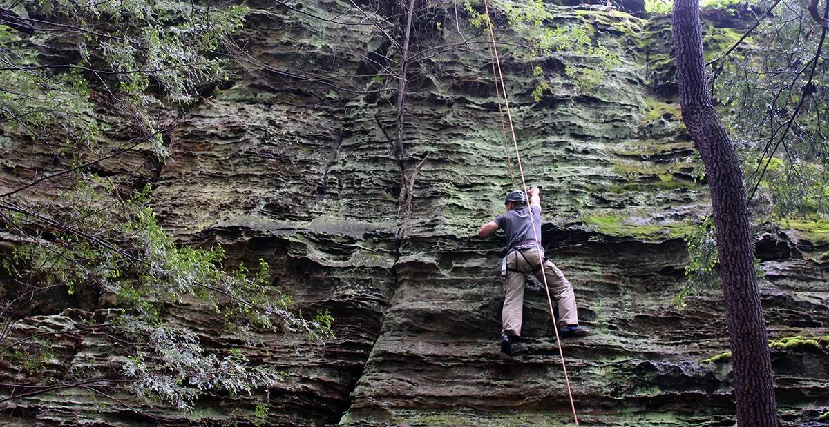 Rock Climbing & Rappelling in Hocking Hills